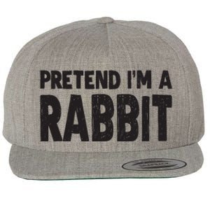 Pretend I'm A Rabbit Easy Halloween Costume Wool Snapback Cap