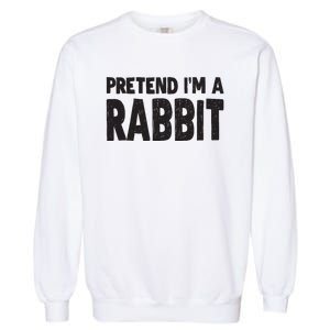 Pretend I'm A Rabbit Easy Halloween Costume Garment-Dyed Sweatshirt