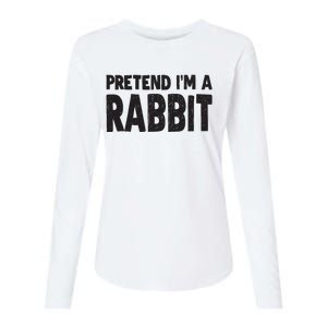 Pretend I'm A Rabbit Easy Halloween Costume Womens Cotton Relaxed Long Sleeve T-Shirt