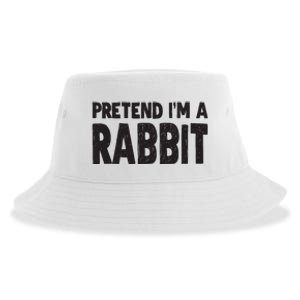 Pretend I'm A Rabbit Easy Halloween Costume Sustainable Bucket Hat