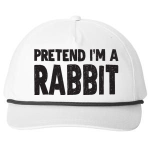 Pretend I'm A Rabbit Easy Halloween Costume Snapback Five-Panel Rope Hat