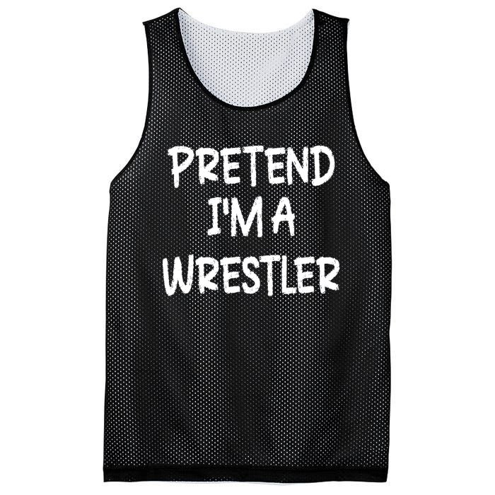 Pretend IM A Wrestler Lazy Last Minute Halloween Costume Mesh Reversible Basketball Jersey Tank