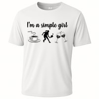 Pickleball I'm A Simple Girl Wine SKY Cooling Performance Crew T-Shirt