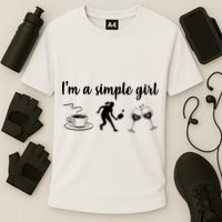 Pickleball I'm A Simple Girl Wine SKY Cooling Performance Crew T-Shirt