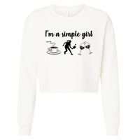 Pickleball I'm A Simple Girl Wine SKY Cropped Pullover Crew