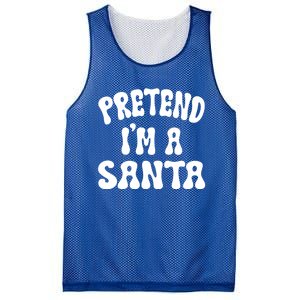 Pretend IM A Santa Funny Halloween Family Matching Easy Gift Mesh Reversible Basketball Jersey Tank