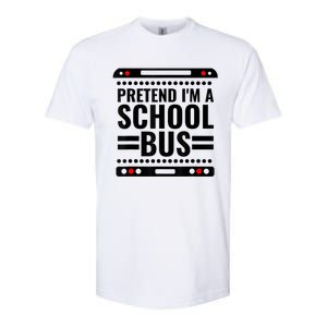 Pretend I'm a School Bus Funny Lazy Halloween Costume Softstyle CVC T-Shirt