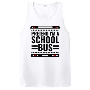 Pretend I'm a School Bus Funny Lazy Halloween Costume PosiCharge Competitor Tank