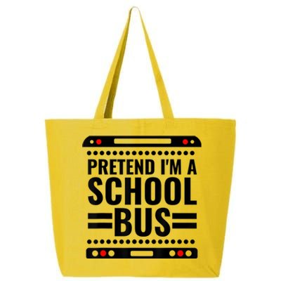 Pretend I'm a School Bus Funny Lazy Halloween Costume 25L Jumbo Tote