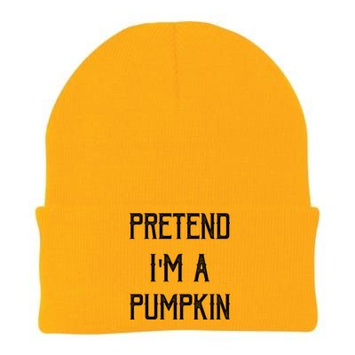 Pretend I Am Pumpkin Funny Halloween Theme Last Minute Gift Knit Cap Winter Beanie