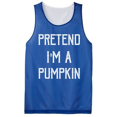 Pretend I Am Pumpkin Funny Halloween Theme Last Minute Gift Mesh Reversible Basketball Jersey Tank