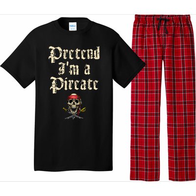 Pretend I'm A Pirate Costume Party Funny Halloween Pirate Pajama Set