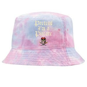 Pretend I'm A Pirate Costume Party Funny Halloween Pirate Tie-Dyed Bucket Hat