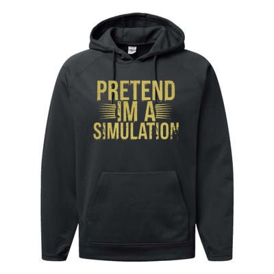 Pretend IM A Simulation Easy Halloween Performance Fleece Hoodie