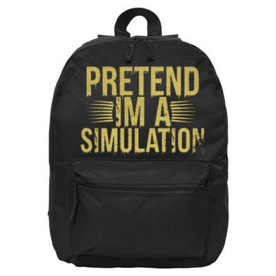 Pretend IM A Simulation Easy Halloween 16 in Basic Backpack