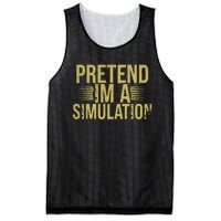 Pretend IM A Simulation Easy Halloween Mesh Reversible Basketball Jersey Tank