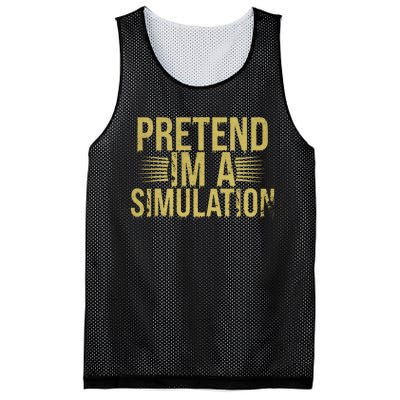 Pretend IM A Simulation Easy Halloween Mesh Reversible Basketball Jersey Tank