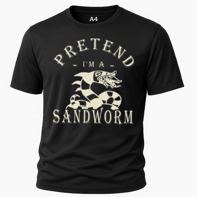 Pretend IM A Sandworm Funny Halloween Party Costume Gift Cooling Performance Crew T-Shirt