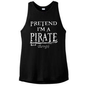 Pretend IM A Pirate Arrgh Costume Party Halloween Pirate Ladies PosiCharge Tri-Blend Wicking Tank