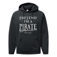 Pretend IM A Pirate Arrgh Costume Party Halloween Pirate Performance Fleece Hoodie