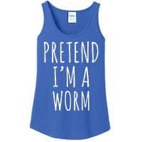 Pretend Im A Worm Simple Easy Halloween Costume Ladies Essential Tank