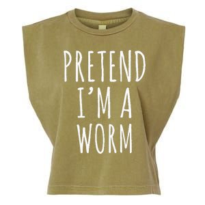 Pretend Im A Worm Simple Easy Halloween Costume Garment-Dyed Women's Muscle Tee