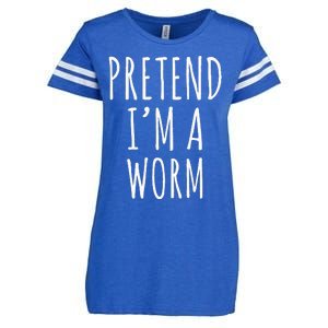 Pretend Im A Worm Simple Easy Halloween Costume Enza Ladies Jersey Football T-Shirt