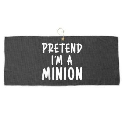 Pretend IM A Minion Costume Party Funny Halloween Minion Large Microfiber Waffle Golf Towel