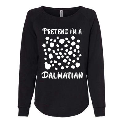 Pretend Im A Dalmatian Funny Halloween Lazy Dalmatian Womens California Wash Sweatshirt