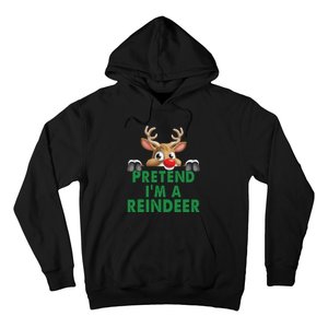 Pretend Im A Reindeer Easy Christmas Costume Hoodie