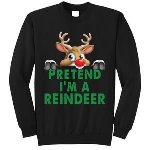 Pretend Im A Reindeer Easy Christmas Costume Sweatshirt