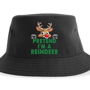 Pretend Im A Reindeer Easy Christmas Costume Sustainable Bucket Hat