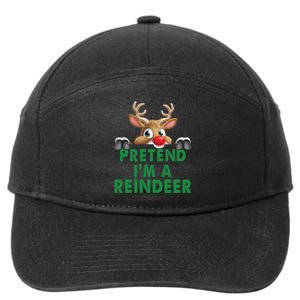 Pretend Im A Reindeer Easy Christmas Costume 7-Panel Snapback Hat