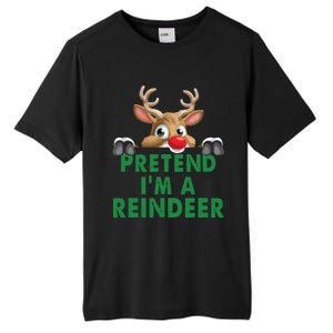 Pretend Im A Reindeer Easy Christmas Costume Tall Fusion ChromaSoft Performance T-Shirt