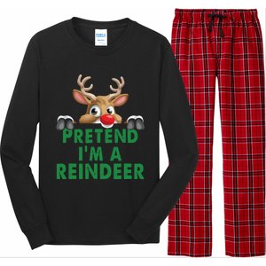 Pretend Im A Reindeer Easy Christmas Costume Long Sleeve Pajama Set