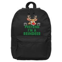 Pretend Im A Reindeer Easy Christmas Costume 16 in Basic Backpack