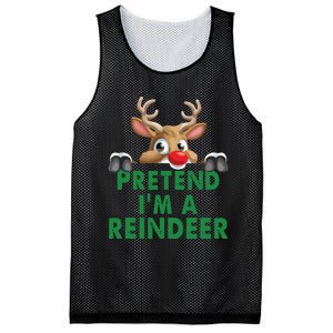 Pretend Im A Reindeer Easy Christmas Costume Mesh Reversible Basketball Jersey Tank