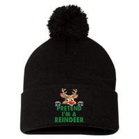 Pretend Im A Reindeer Easy Christmas Costume Pom Pom 12in Knit Beanie