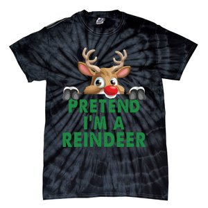 Pretend Im A Reindeer Easy Christmas Costume Tie-Dye T-Shirt