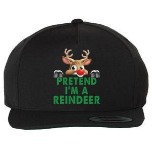 Pretend Im A Reindeer Easy Christmas Costume Wool Snapback Cap