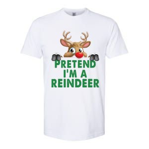 Pretend Im A Reindeer Easy Christmas Costume Softstyle CVC T-Shirt