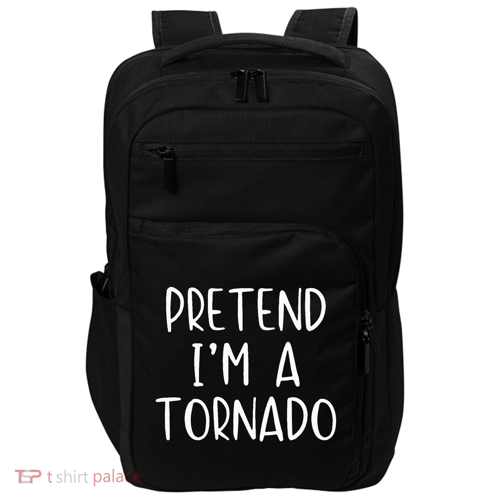 Pretend IM A Tornado Costume Halloween Simple Funny Weather Impact Tech Backpack
