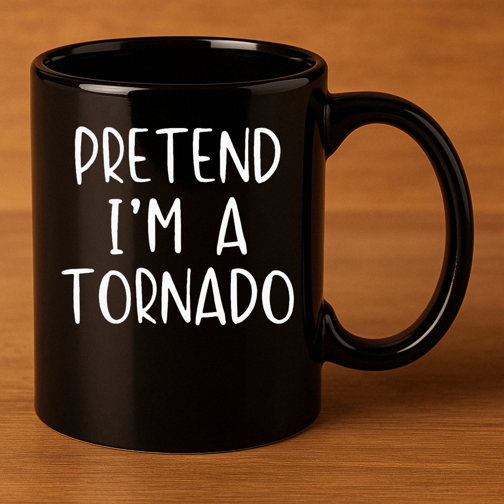 Pretend IM A Tornado Costume Halloween Simple Funny Weather 11oz C Handle Ceramic Mug