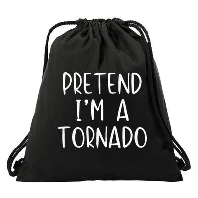 Pretend IM A Tornado Costume Halloween Simple Funny Weather Drawstring Bag