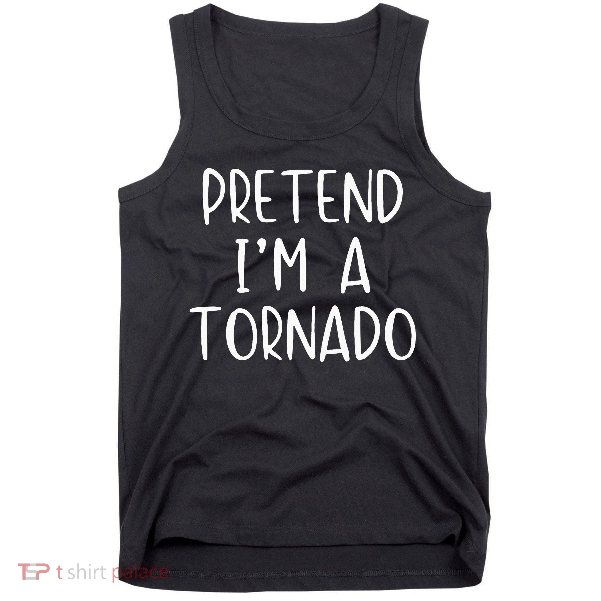 Pretend IM A Tornado Costume Halloween Simple Funny Weather Tank Top