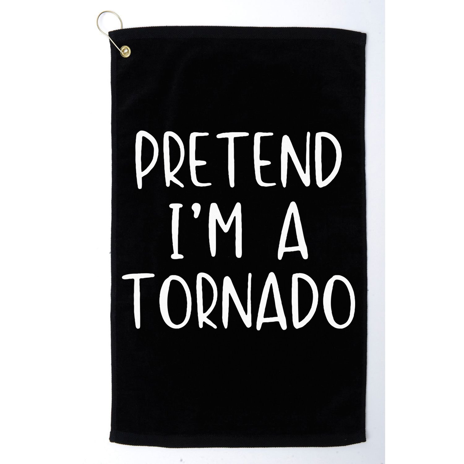 Pretend IM A Tornado Costume Halloween Simple Funny Weather Golf Towel