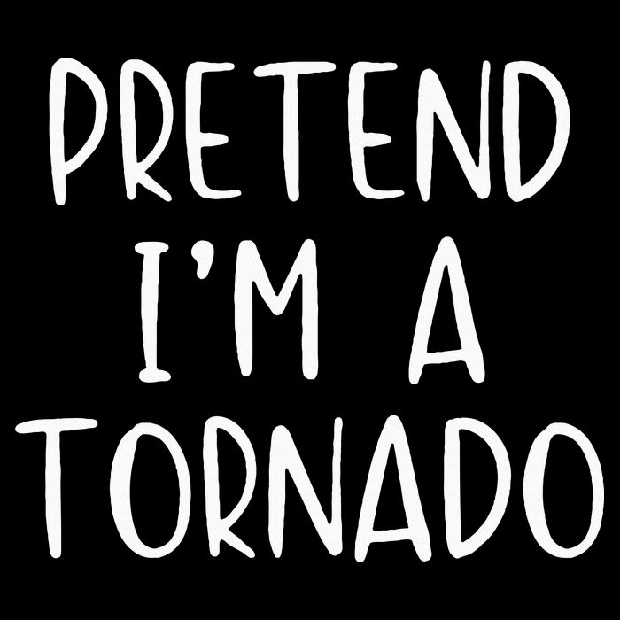 Pretend IM A Tornado Costume Halloween Simple Funny Weather Zip Tote Bag