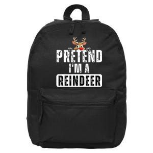 Pretend Im A Reindeer Easy Christmas Costume 16 in Basic Backpack