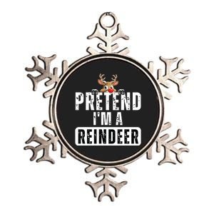 Pretend Im A Reindeer Easy Christmas Costume Metallic Star Ornament