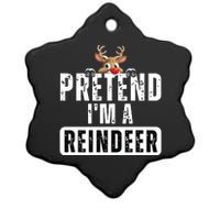 Pretend Im A Reindeer Easy Christmas Costume Ceramic Star Ornament